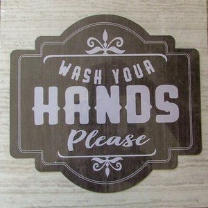 🍍🍍🍍 3 / $15 WASH YOUR HANDS Please Table / Wall Plaque Decor